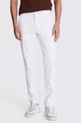 Tailored Fit Off White Cotton-Stretch Chinos  image
