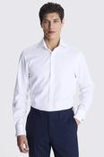 Tailored Fit White Dobby Cotton Shirt image