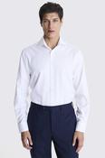 Regular Fit White Dobby Cotton Shirt