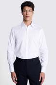 Tailored Fit White Piqué Cotton Shirt image