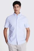 Sky Short Sleeve Washed Cotton Oxford Shirt image