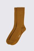 Gold Fine Ribbed Socks image