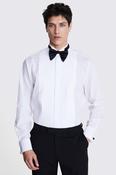 Regular Fit White Pleated Dress Shirt image