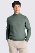 Teal Chunky Mock Neck Jumper image