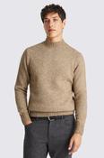 Camel Chunky Mock Neck Jumper image