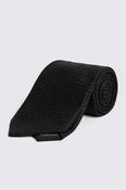 Italian Black Grenadine Silk Tie image