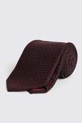 Italian Burgundy Grenadine Silk Tie image