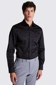 Tailored Fit Black Sateen Cotton Shirt image