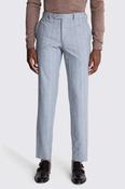 Italian Tailored Fit Light Blue Stripe Trousers image