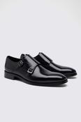 John White Monkton Black Double Monk Shoes image