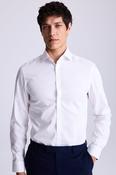 Slim Fit White Pinpoint Oxford Contrast Cotton Shirt image