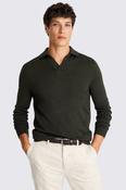 Khaki Merino-Blend Skipper Polo image
