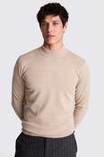 Camel Merino-Blend Mock-Neck Jumper image