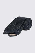 Navy Silk Pindot Tie image