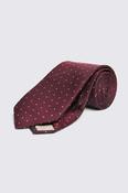 Burgundy Silk Pindot Tie image