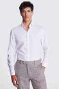 Slim Fit White Royal Oxford Non Iron Cotton Shirt image