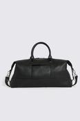 Black Grained Leather Holdall image