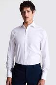Regular Fit White Dobby Stretch Shirt image