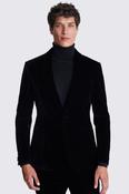 Slim Fit Black Velvet Jacket  image