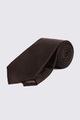 Dark Brown Silk Semi Plain Tie image