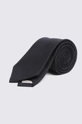 Black Silk Semi Plain Tie image