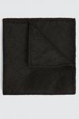 Black Floral Swirl Silk Pocket Square image
