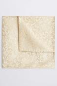 Champagne Floral Swirl Silk Pocket Square image
