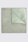 Sage Floral Swirl Silk Pocket Square image