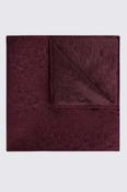 Burgundy Floral Swirl Silk Pocket Square image