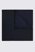 Navy Silk Semi-Plain Pocket Square image