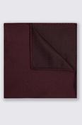 Burgundy Silk Semi-Plain Pocket Square image