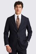 Italian Tailored Fit Navy Stripe Trousers