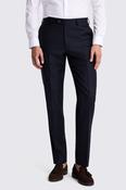 Tailored Fit Navy Twill Trousers image