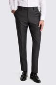 Italian Tailored Fit Charcoal Twill Trousers image