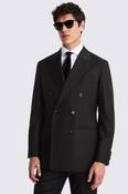 Italian Tailored Fit Black Twill Trousers image