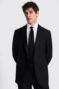 Italian Tailored Fit Black Twill Trousers image