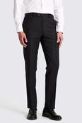 Italian Tailored Fit Black Twill Trousers image