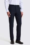 Italian Tailored Fit Navy Hopsack Trousers image