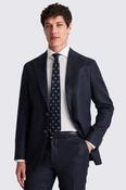 Italian Tailored Fit Navy Twill Linen Trousers