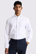 Tailored Fit White Herringbone Cotton Shirt image