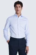 Tailored Fit Sky Blue Cotton Dobby Shirt