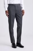 Italian Tailored Fit Grey Stripe Morningwear Trousers  image