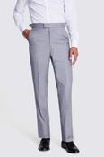 Italian Tailored Fit Grey Sharkskin Suit Trousers image