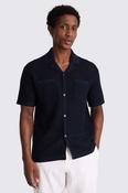 Navy Open Knit Shirt image