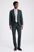 Slim Fit Dark Green Puppytooth Trousers 