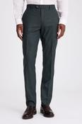 Slim Fit Dark Green Puppytooth Trousers  image