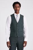 Slim Fit Dark Green Puppy Tooth Waistcoat 