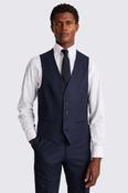 Italian Tailored Fit Plain Blue Waistcoat image