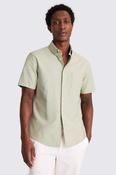 Sage Short Sleeve Washed Cotton Oxford Shirt image