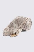 Italian Neutral Silk Paisley Tie image